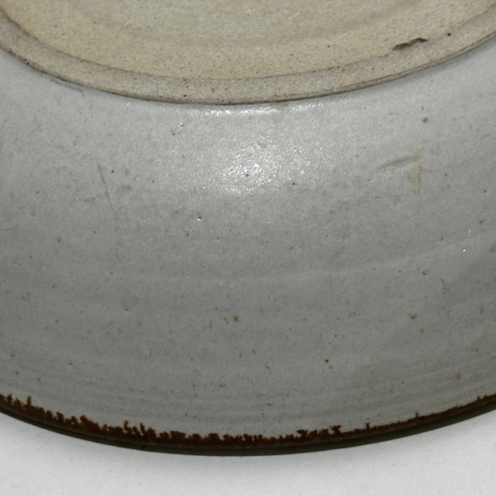 Crutchfield Studio Pottery Bowl 80s Vintage Hand Thrown Ceramic White Glaze 9" - Picture 7 of 7